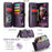 For iPhone 16 Plus Leather Case CASEME C36 Zipper Multiple Card Slots Phone Cover with Straps - Purple - 4