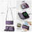 For iPhone 16 Plus Leather Case CASEME C36 Zipper Multiple Card Slots Phone Cover with Straps - Purple - 6