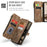 For iPhone 16 Plus Phone Cases with Strap CASEME C30 Zipper Multiple Card Holder PU Leather Cover - Brown - 5