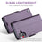 For iPhone 16 Leather Case CASEME 023 RFID Blocking 3 Card Slot Mobile Cover - Purple - 7