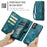 For iPhone 16 Phone Cases CASEME 008 Leather Cover with Detachable Wallet and Strap - Blue - 5
