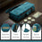 For iPhone 16 Phone Cases CASEME 008 Leather Cover with Detachable Wallet and Strap - Blue - 6