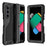 For Samsung Galaxy Z Fold6 5G Case Aluminium Alloy+Silicone Kickstand Cover with PET Screen Film - Black - 1
