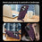 For iPhone 16 Pro Case Compatible with MagSafe with Folded Kickstand PC Silicone Leather Phone Back Cover  - Dark Purple - 6