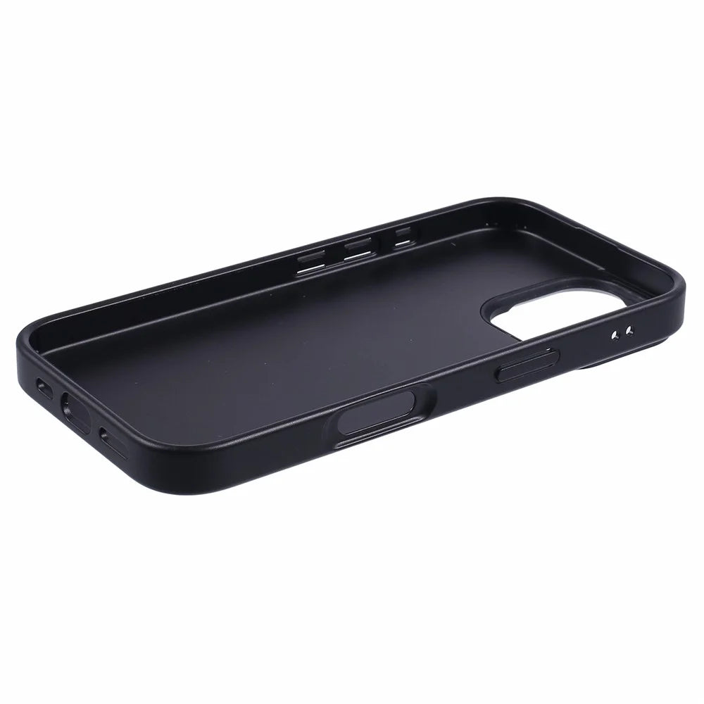 X-LEVEL For iPhone 16 Case Geometric PC+TPU+Leather Anti-Scratch Phone Cover - Black - 4
