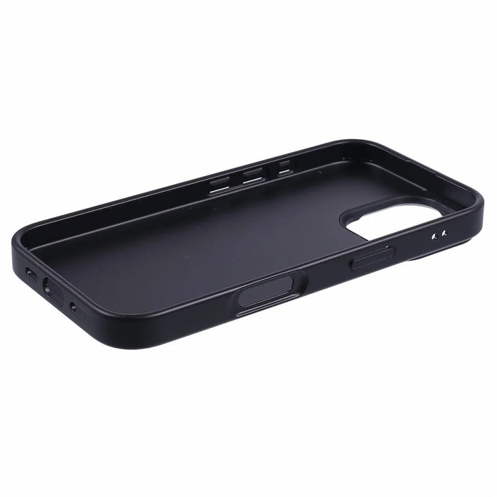 X-LEVEL For iPhone 16 Case Geometric PC+TPU+Leather Anti-Scratch Phone Cover - Black - 4