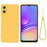 For Samsung Galaxy A06 4G Case Liquid Silicone Anti-Scratch Phone Cover with Hand Strap - Yellow - 1