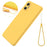 For Samsung Galaxy A06 4G Case Liquid Silicone Anti-Scratch Phone Cover with Hand Strap - Yellow - 2