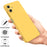 For Samsung Galaxy A06 4G Case Liquid Silicone Anti-Scratch Phone Cover with Hand Strap - Yellow - 3