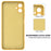 For Samsung Galaxy A06 4G Case Liquid Silicone Anti-Scratch Phone Cover with Hand Strap - Yellow - 7