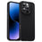 IPAKY For iPhone 16 Pro Max TPU Case Carbon Fiber Texture Phone Cover Metal Lens Frame - Black - 1