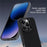 IPAKY For iPhone 16 Pro Max TPU Case Carbon Fiber Texture Phone Cover Metal Lens Frame - Black - 2