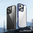 IPAKY For iPhone 16 Pro Case Shockproof PC+TPU Clear Back Phone Cover - Black - 2