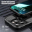 IPAKY For iPhone 16 Pro Case Shockproof PC+TPU Clear Back Phone Cover - Black - 4