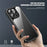 IPAKY For iPhone 16 Pro Max Case Shockproof PC+TPU Clear Back Phone Cover - Black - 7
