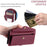 For Samsung Galaxy A35 5G Leather Case Wallet Stand Phone Cover with Straps - Wine Red - 7