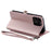 For iPhone 16 Pro Max Leather Case Wallet Stand Phone Cover with Straps - Rose Gold - 4