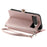 For Google Pixel 9 Pro XL Leather Case Wallet Stand Phone Cover with Straps - Rose Gold - 3