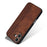 AZNS For iPhone 16 Plus Case Protective PU Leather Covered TPU Phone Shell - Brown - 2