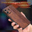 AZNS For iPhone 16 Plus Case Protective PU Leather Covered TPU Phone Shell - Brown - 3