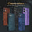 AZNS For iPhone 16 Plus Case Protective PU Leather Covered TPU Phone Shell - Brown - 7