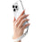 SULADA For iPhone 15 Pro Case Electroplating Ultra Clear Soft TPU Phone Cover with PU Wrist Strap - White - 6
