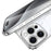 SULADA For iPhone 16 Pro Max Case Electroplating Ultra Clear Soft TPU Phone Cover with PU Wrist Strap - White - 2