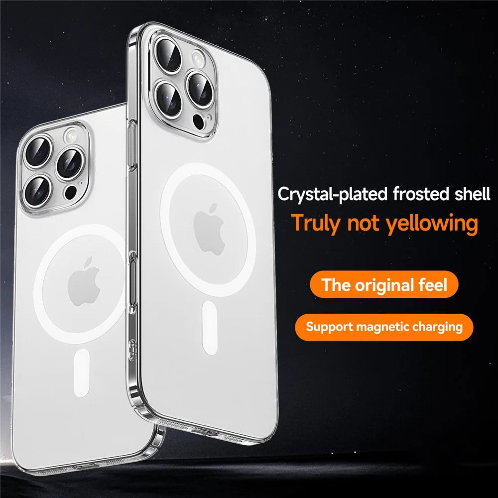 SULADA For iPhone 16 Pro Case Compatible with MagSafe PC+TPU Matte Translucent Back Cover - 2
