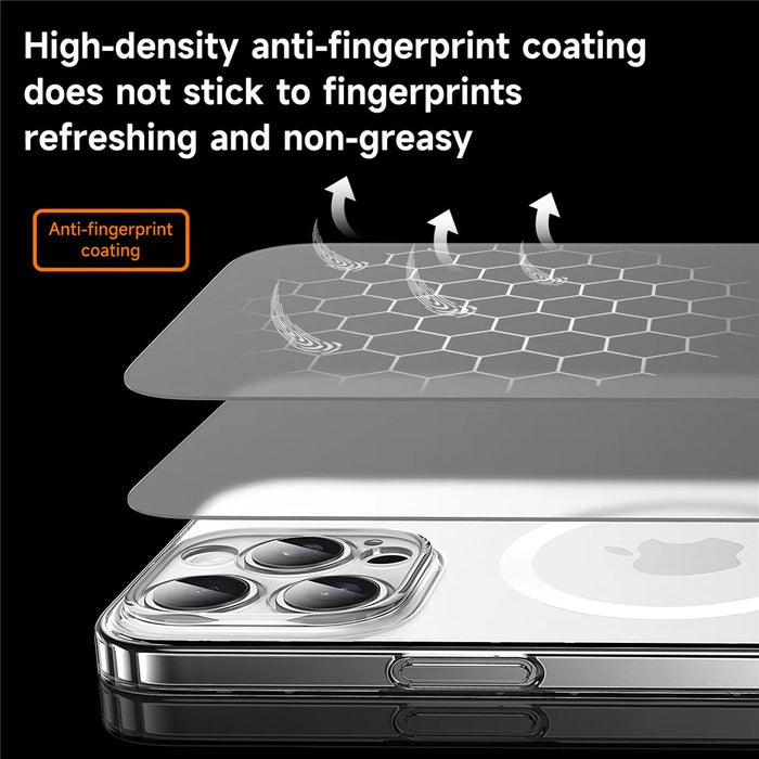 SULADA For iPhone 16 Pro Max Case Compatible with MagSafe PC+TPU Matte Translucent Back Cover - 5