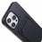 For iPhone 16 Pro Max Case Liquid Silicone Card Slot Soft Phone Cover with Lanyard Strap - Black - 6