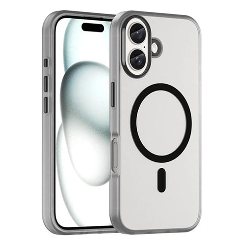 For iPhone 16 Plus Case Compatible with MagSafe Skin-Touch PC+TPU Matte Phone Cover - Black - 1