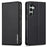 LC.IMEEKE L1 Series for Samsung Galaxy S24 Case PU Leather Wallet Stand Protective Phone Cover - Black - 1