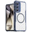 For Samsung Galaxy S24 FE Case TPU+PC Carbon Fiber Phone Cover Magnetic Case - Blue - 1
