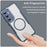 For Samsung Galaxy S24 FE Case TPU+PC Carbon Fiber Phone Cover Magnetic Case - Blue - 4