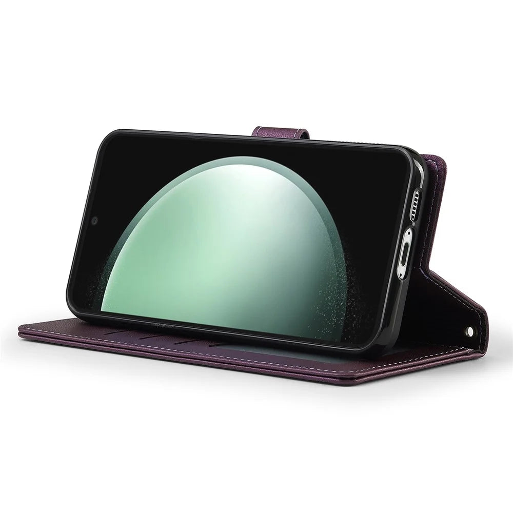 LC.IMEEKE L2 Series for Samsung Galaxy A35 5G Case PU Leather Wallet Detachable Magnetic Phone Cover - Purple - 4