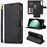 LC.IMEEKE L2 Series for Samsung Galaxy A15 4G / 5G Case PU Leather Wallet Detachable Magnetic Phone Cover - Black - 1