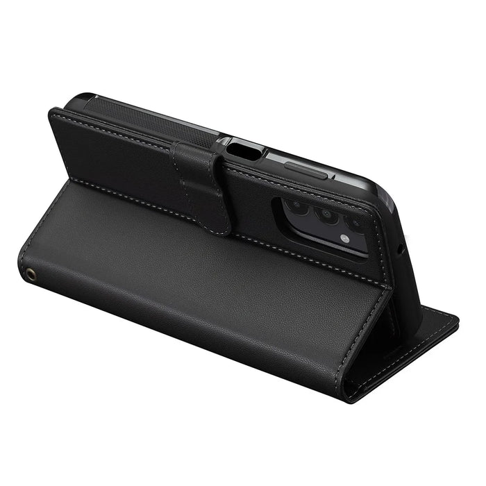 LC.IMEEKE L2 Series for Samsung Galaxy A34 5G Case PU Leather Wallet Detachable Magnetic Phone Cover - Black - 5