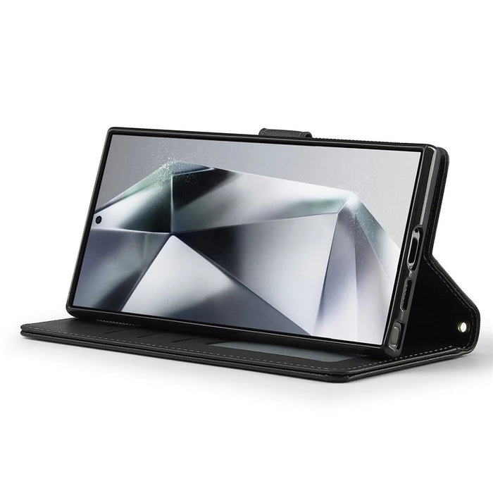 LC.IMEEKE L2 Series for Samsung Galaxy S23 Ultra Case PU Leather Wallet Detachable Magnetic Phone Cover - Black - 5