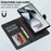 LC.IMEEKE L2 Series for Samsung Galaxy S23 Ultra Case PU Leather Wallet Detachable Magnetic Phone Cover - Black - 7