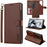 LC.IMEEKE L2 Series for Samsung Galaxy S24 Ultra Case PU Leather Wallet Detachable Magnetic Phone Cover - Brown - 1