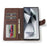 LC.IMEEKE L2 Series for Samsung Galaxy S24 Ultra Case PU Leather Wallet Detachable Magnetic Phone Cover - Brown - 3