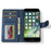 LC.IMEEKE L2 Series for iPhone SE (2022) / SE (2020) / 8 / 7 Case PU Leather Wallet Detachable Magnetic Phone Cover - Blue - 3