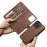 LC.IMEEKE L2 Series for iPhone 14 Pro Max Case PU Leather Wallet Detachable Magnetic Phone Cover - Brown - 7