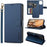 LC.IMEEKE L2 Series for iPhone 15 Pro Case PU Leather Wallet Detachable Magnetic Phone Cover - Blue - 1