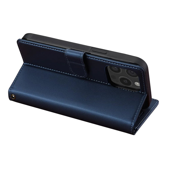 LC.IMEEKE L2 Series for iPhone 15 Pro Case PU Leather Wallet Detachable Magnetic Phone Cover - Blue - 5