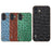 ABEEL For iPhone 16 Case Electroplating Edge Ostrich Texture Genuine Cow Leather Back Cover - Coffee - 6
