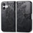 For iPhone 16 Case PU Leather Wallet Phone Cover Butterfly Pattern - Black - 1