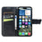 For iPhone 16 Case PU Leather Wallet Phone Cover Butterfly Pattern - Black - 2