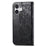 For iPhone 16 Case PU Leather Wallet Phone Cover Butterfly Pattern - Black - 7