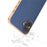 ABEEL For iPhone 16 Plus Case Electroplating Edge Genuine Cow Leather+PC+TPU Phone Cover - Blue - 4